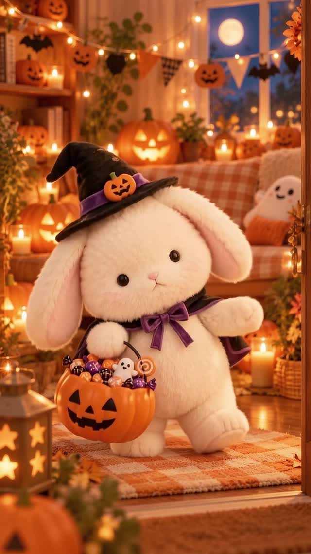 ぬいぐるみのハロウィン映像